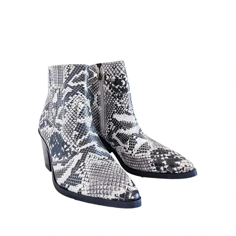 Blondo NEW Snakeskin Elvina Waterproof Ankle Booties size 7M